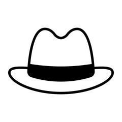 A fashionable summer hat modern icon, premium vector