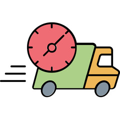 Express delivery Trendy Color Vector Icon which can easily modify or edit
