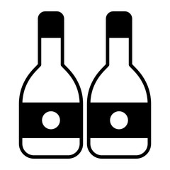Wine bottles vector design in editable style, alcoholic drink