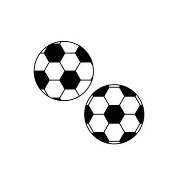 Football or soccer ball vector set clipart. Dog toy soccer ball.