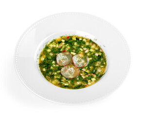 Zucchini Soup and Salad