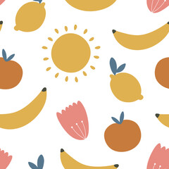 fruits sealmess pattern, background wallpaper