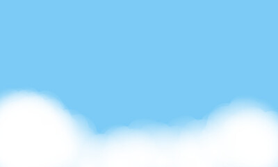 Cloud on blue sky background vector illustration.