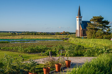 die Kirche von den hoorn auf der Nordseeinsel Texel