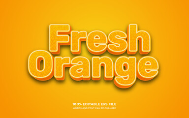 Orange editable 3D text style effect	