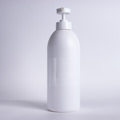 packaging, bottles, containers for cosmetics and other products on a light background close-up
