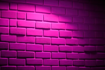 Fototapeta na wymiar Modern futuristic blank brick wall background with neon lights. old grunge brick wall room background. generative ai