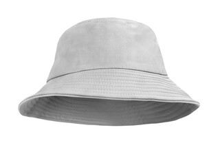 White bucket hat isolated on white background - obrazy, fototapety, plakaty