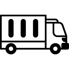 Cargo truck Trendy Color Vector Icon which can easily modify or edit
