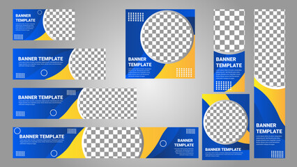 set of banners design template
