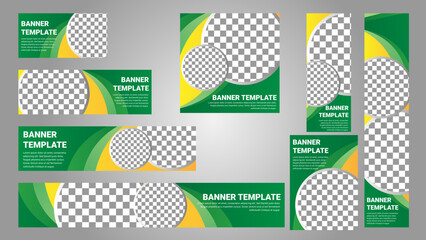 set of banners design template