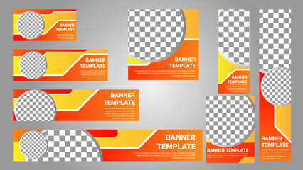 set of banners design template