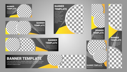 set of banners design template