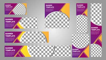 set of banners design template