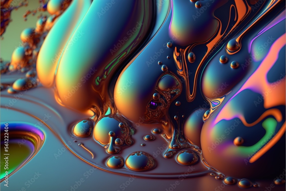 Aufkleber fluid abstract colors dimension look background. generative ai