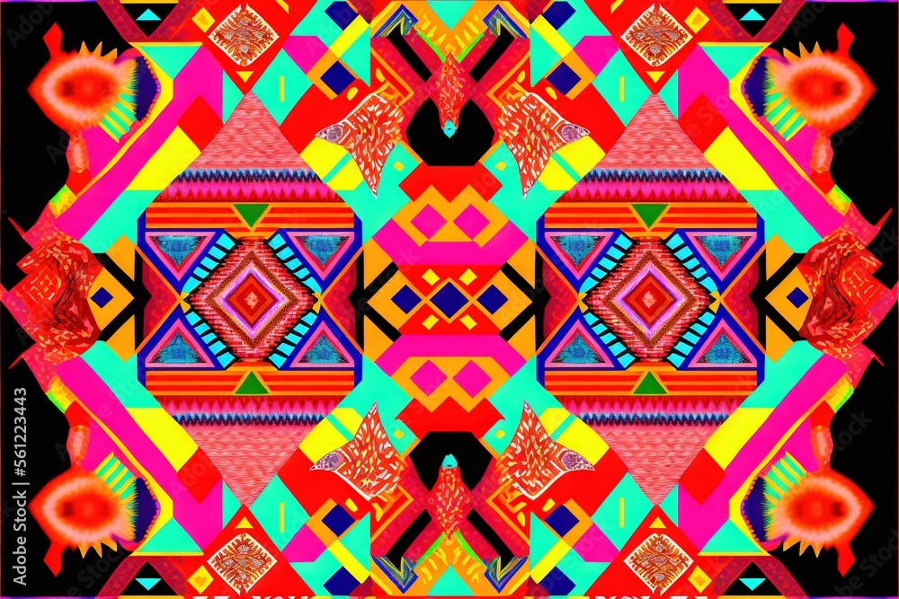 Poster a colorful abstract design with a black background and a black background with a red, yellow, green,