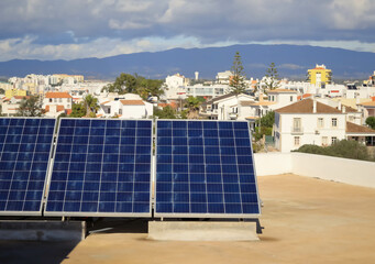 Solar panels on roof