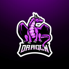 Dragon sport esport gaming mascot logo