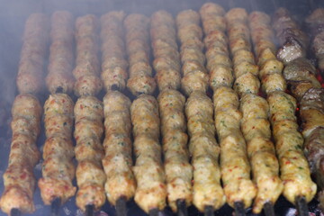 Grilled Beef and Chicken Meat  Middle Eastern-Style BBQ Grills