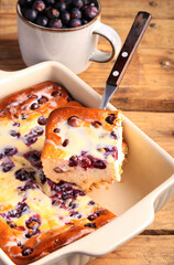 Blueberry ricotta cheesecake