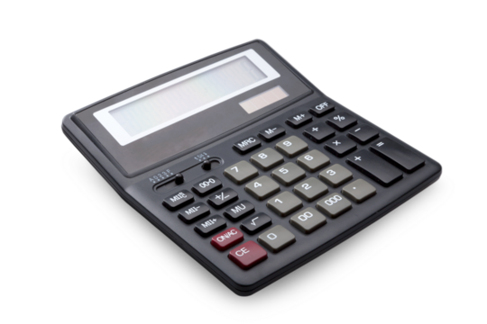 Finance a calculator with button and Mathematical Symbol