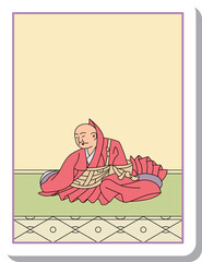 ステッカー風単品百人一首 僧正遍昭
