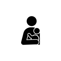 Parent holding baby portrait icon vector. Baby changing room symbol pictogram.