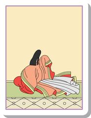 ステッカー風単品百人一首 周防内侍