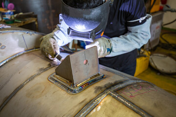 Repair pipe stainless argon welding