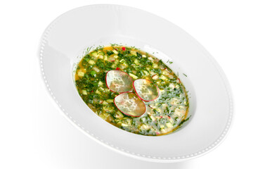 Zucchini Soup and Salad
