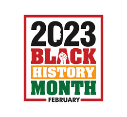 2023 Black History Month. Vector Illustration.