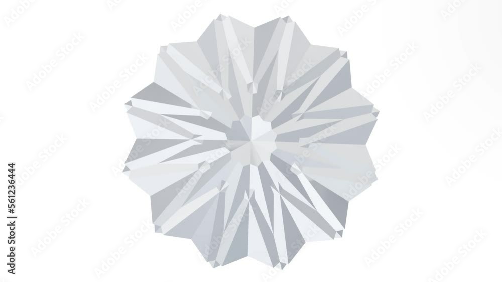 Poster rotating multifaceted diamond surface background loop. ambient brilliant beauty animation creative d