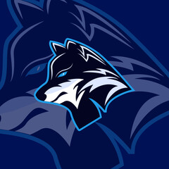 Fototapeta premium illustration wolf logo esport design