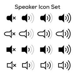 Loud Sound Speaker and Volume Icon Vector