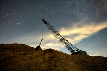 Perseids over the rig - 561237828
