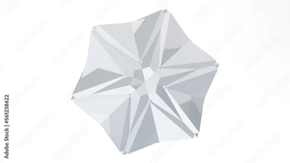 Poster rotating hexagonal diamond surface background loop. ambient brilliant beauty animation creative desi