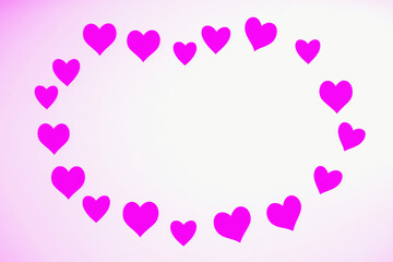 Cut out hearts art design