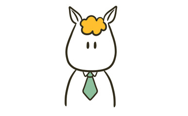馬のビジネスマンのアイコン