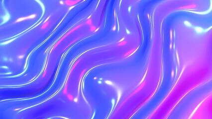 Purple blue plastic shiny background, latex glossy texture pattern, 3d render illustration.