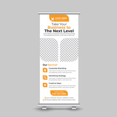 Corporate modern marketing business roll up banner design template
