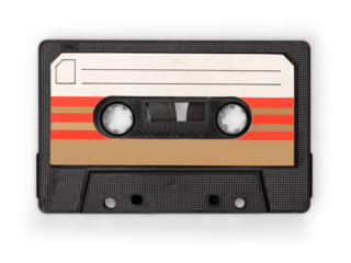Old retro audio cassette tape 1980s