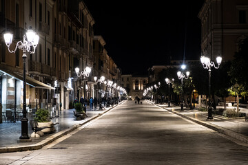 Fototapeta na wymiar central street in Campobasso, Molise region, Italy