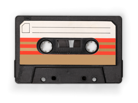 Old retro audio cassette tape 1980s