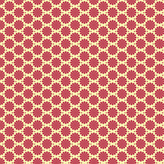 Pink Han Drawn Flower Polka Seamless Pattern Design