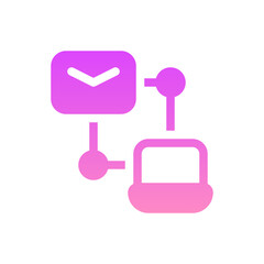 email flat gradient icon