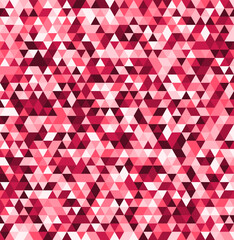Abstract red triangle mosaic geometric pattern background vector illustration