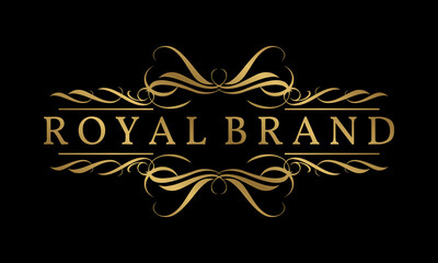 luxurious crest logo for boutiques, royal wedding organizers, bridal, beauty care