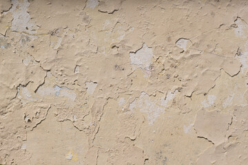 peeling beige wall paint background texture