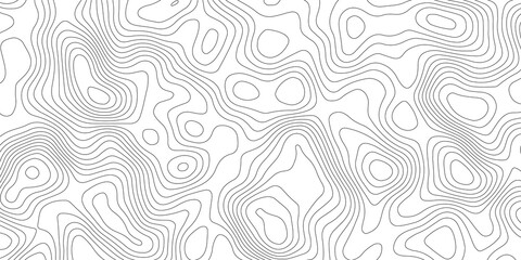 Topographic map background geographic line map with elevation assignments. Modern design with White background with topographic wavy pattern design.paper texture Imitation of a geographical map shades