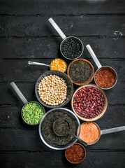 Healthy food. Assotriment of legumes.